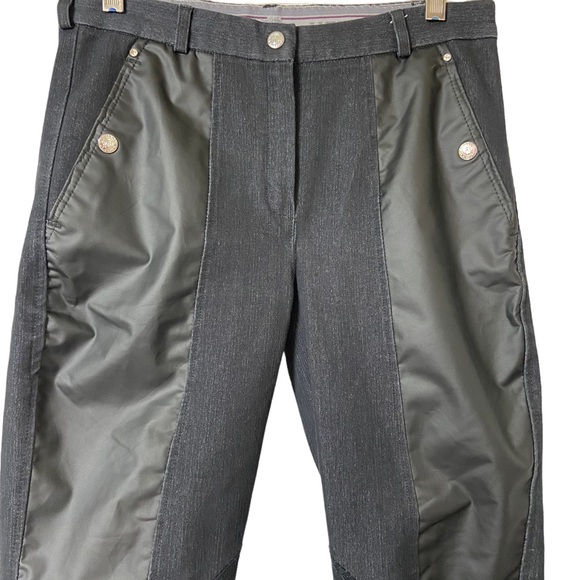 Black Diamond by Harry’s Horse Denim and Faux Leather Riding Breeches Size EU 38 - Picture 3 of 13